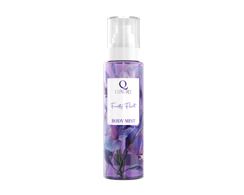 Playful fruity body mist for women with sweet refreshing aroma